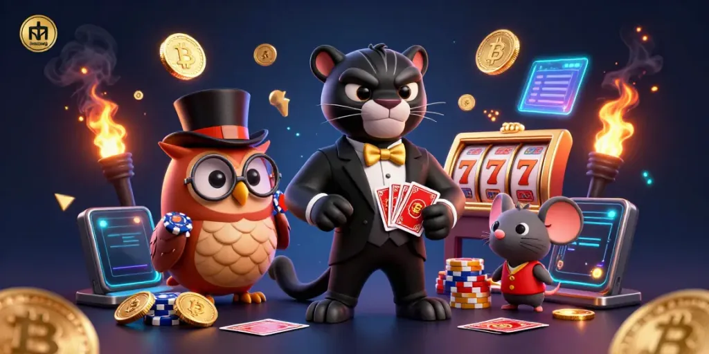 Engage in vibrant slot gaming with macaugg, led by stylish characters and rich casino elements.