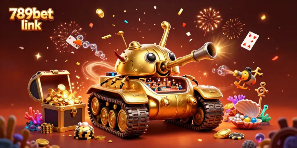 Experience the excitement at 789bet link with a vibrant 3D casino illustration featuring dynamic game elements.