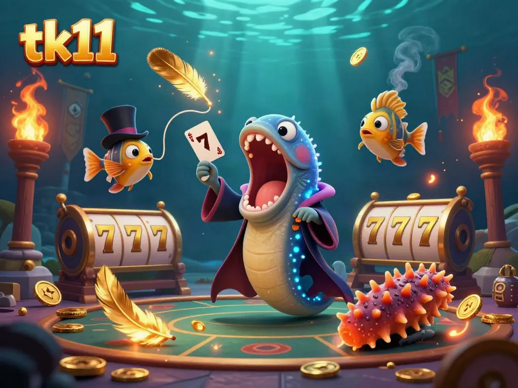 Engage with tk11 as a colorful gambling scene comes to life with vibrant characters and rich themes.