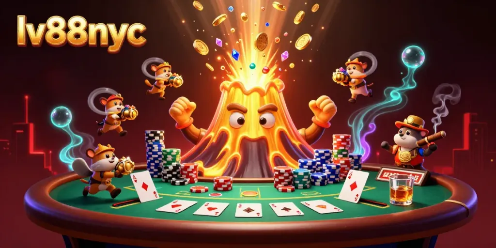 Experience thrilling gameplay with lv88nyc's vibrant jackpot scene, featuring a golden volcano and treasure-filled adventure.