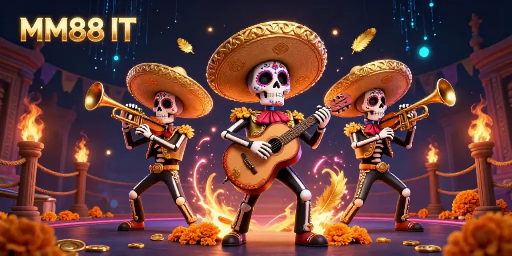 Experience dynamic gameplay at MM88 IT with colorful mariachi characters in a vibrant casino scene.