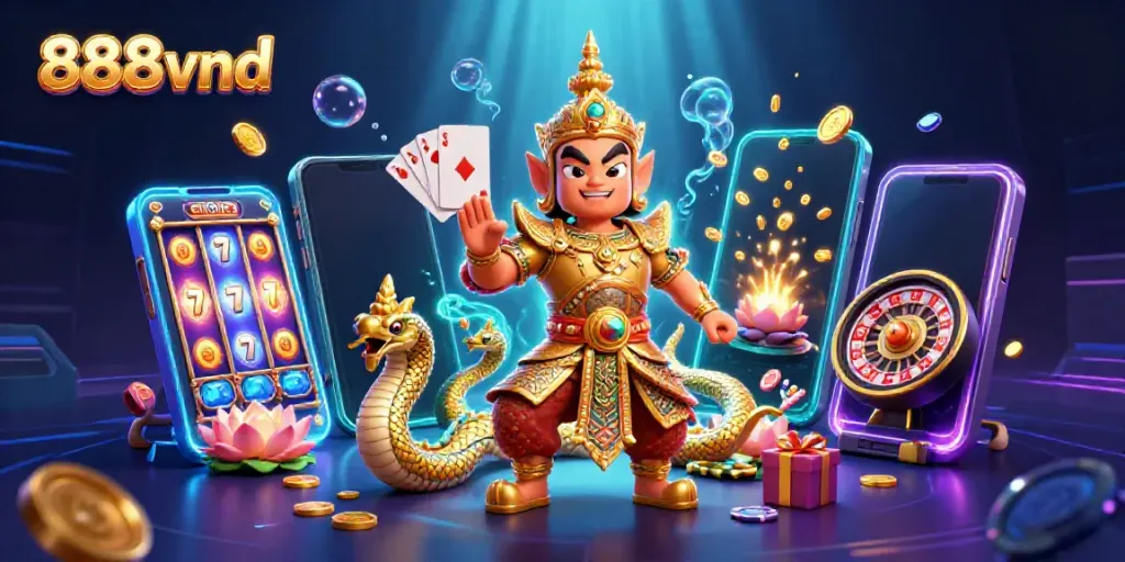 Immerse yourself in the vibrant world of 888vnd with captivating characters and gambling elements.
